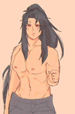 style 1 halfbody blended shading